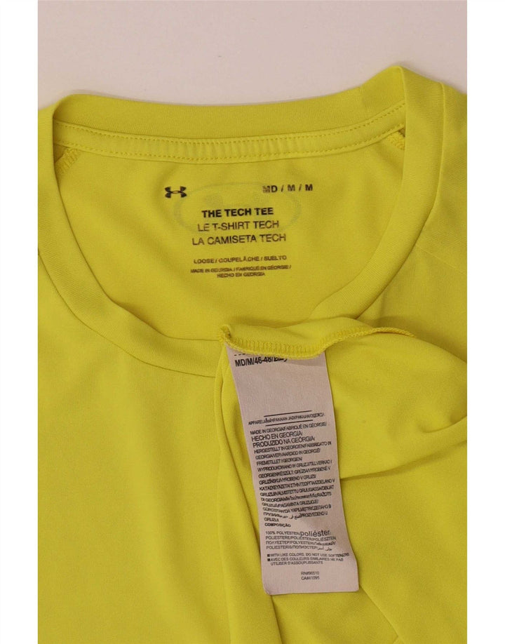 Camiseta masculina Under Armour manga curta regular poliéster amarelo médio