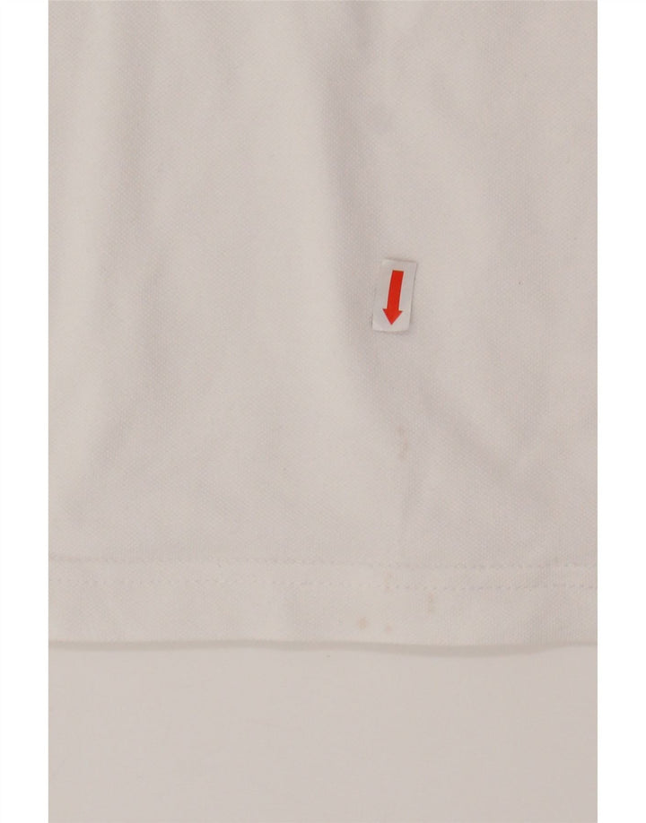 CHAMPION Mens Easy Fit Polo Shirt Medium White Cotton