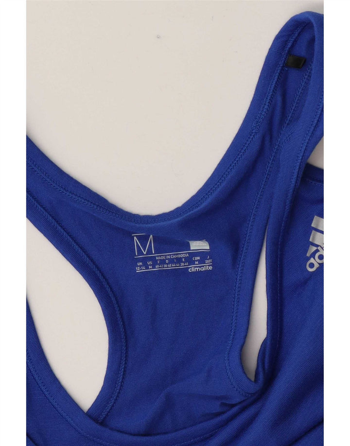 Adidas Womens Climalite Vest Top UK 12/14 Medium Blue