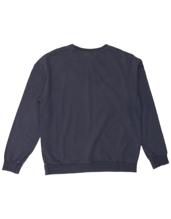 Hugo Boss Mens Graphic Sweatshirt Jumper Medium Navy Blue Cotton