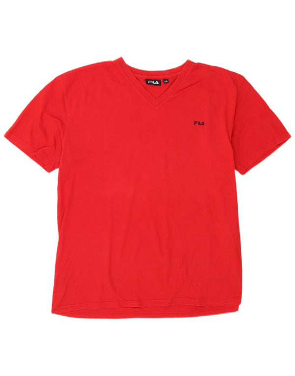 Fila Herre T-Shirt Top 2XL Rød