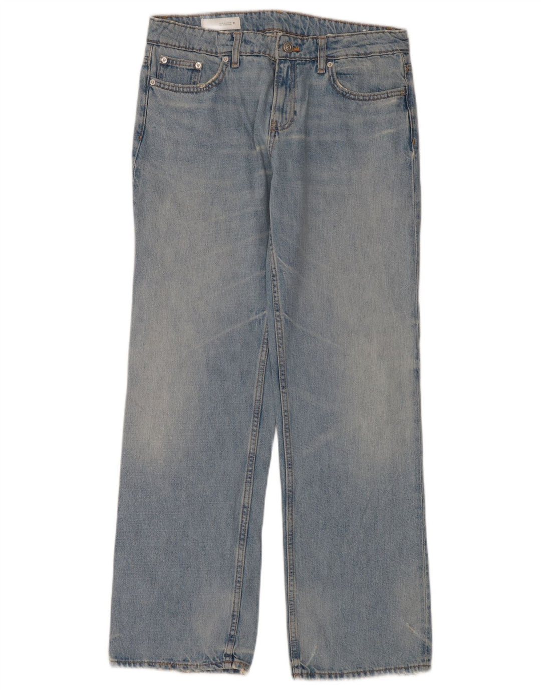 Zara Womens Straight Jeans EU 40 Medium W34 L34 Blue Cotton