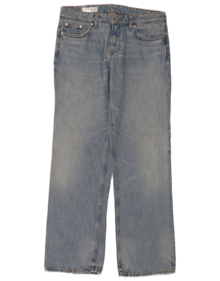 Zara Womens Straight Jeans EU 40 Medium W34 L34 Blue Cotton