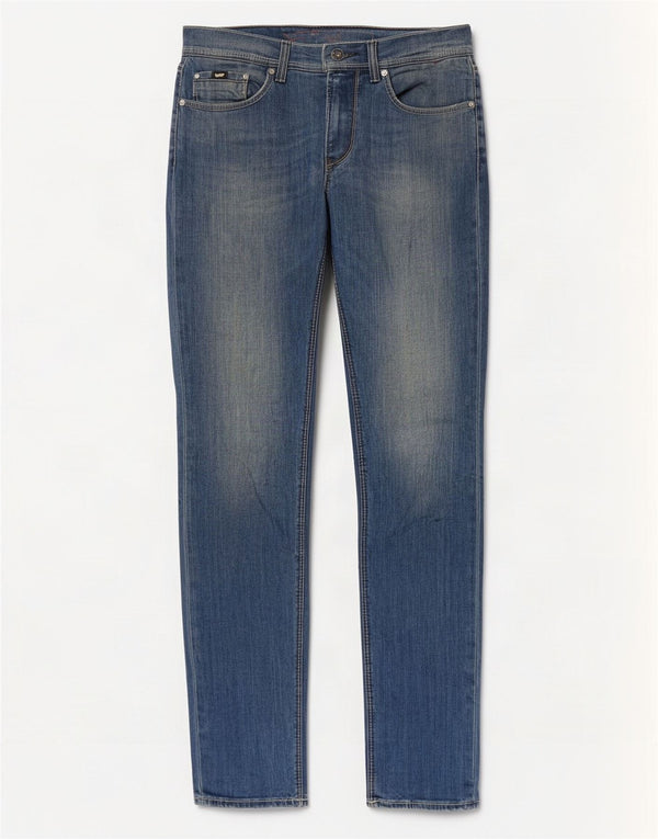 Gas Mens Slim Jeans W32 L34 Azul Algodão