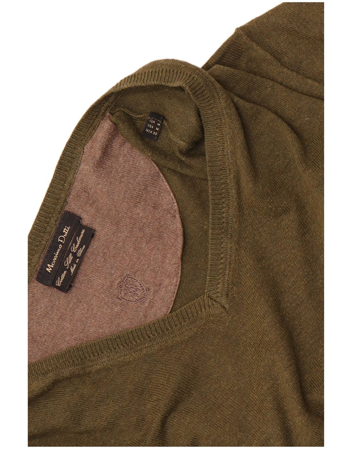 Massimo Dutti Herre V-hals sweater Medium Khaki Bomuld