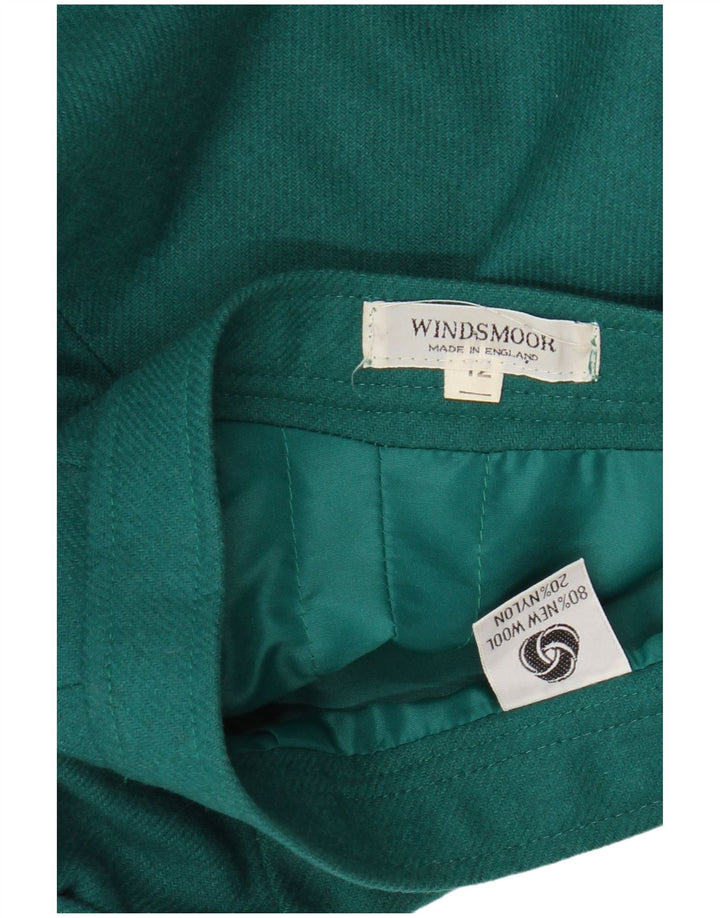 Windsmoor Womens Midi Skirt UK 12 Medium W27  Green Wool
