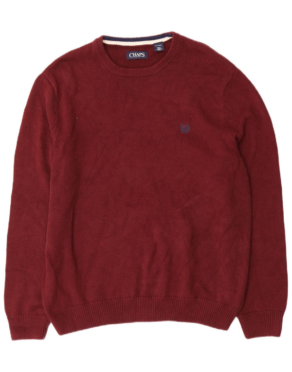 Chaps Pull col rond homme XL coton bordeaux