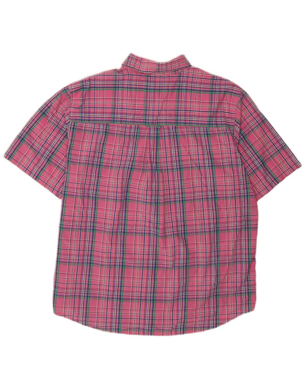 Chaps Mens Easy Care κοντομάνικο πουκάμισο XL ροζ βαμβακερό