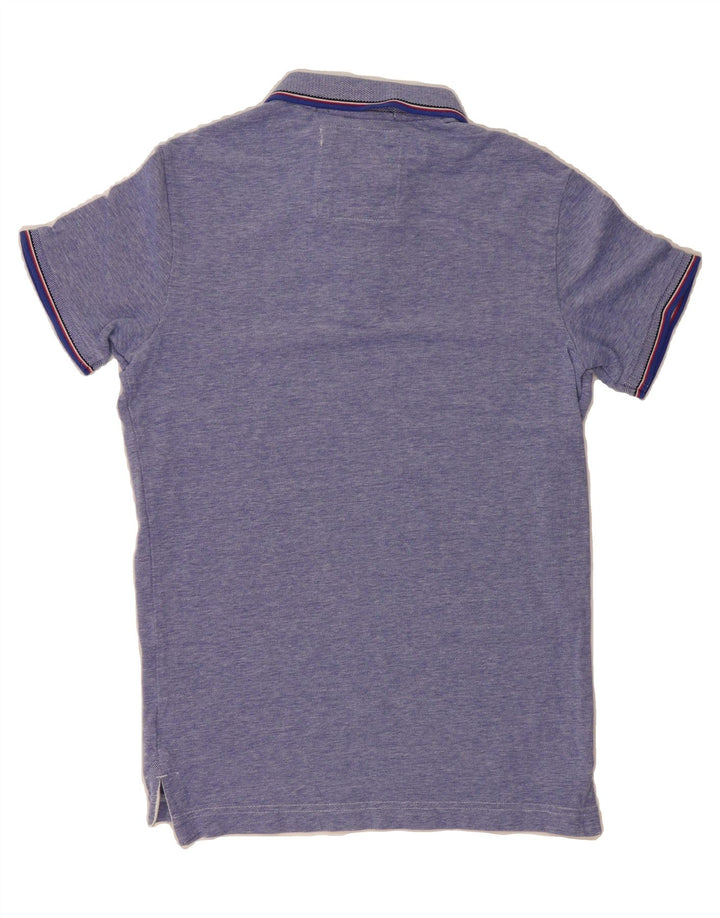 SUPERDRY Mens Polo Shirt Small Blue Cotton Vintage Superdry and Second-Hand Superdry from Messina Hembry 