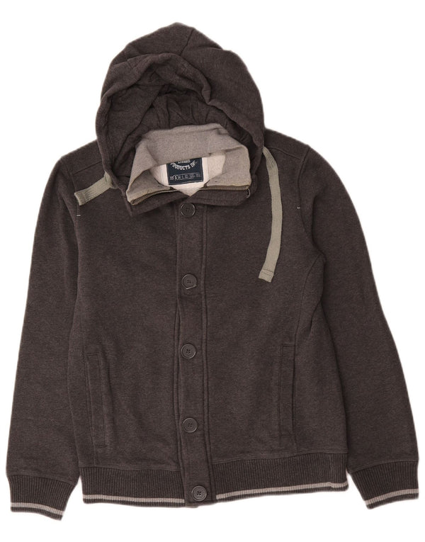 Champion Pull à capuche zippé pour homme Petit coton gris