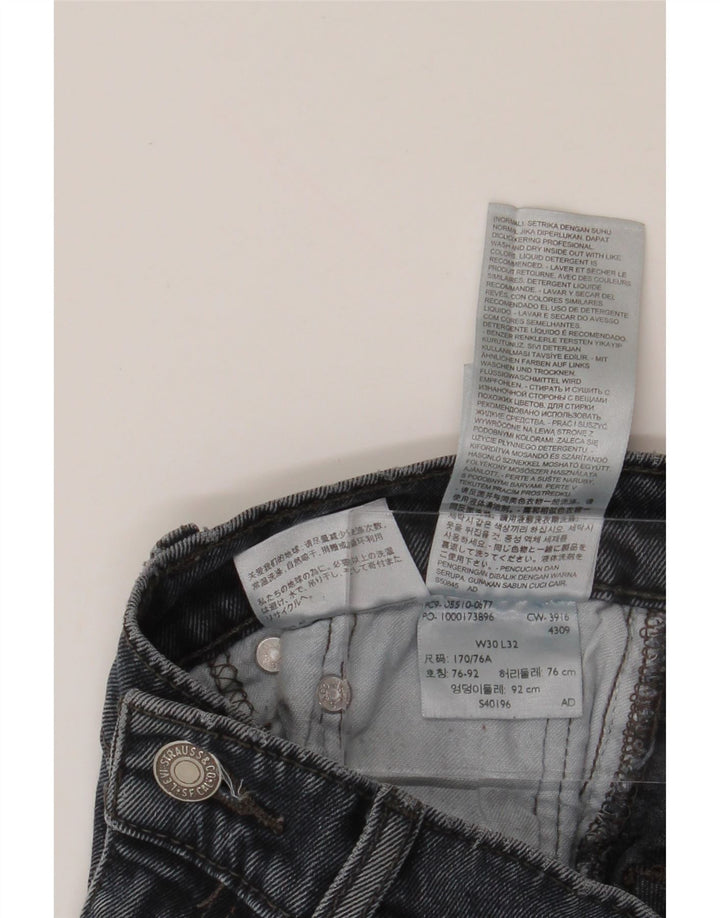 LEVI'S Mens Slim Jeans W30 L32 Black Cotton Vintage Levi's and Second-Hand Levi's from Messina Hembry 