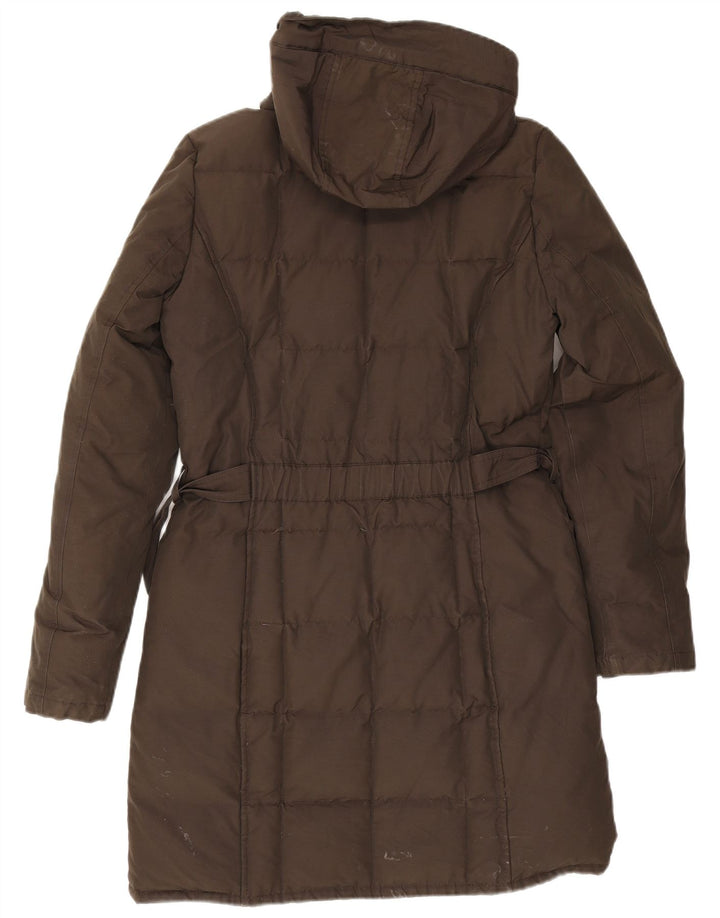Woolrich Womens Hooded Padded Coat UK 12 Medium Khaki Cotton
