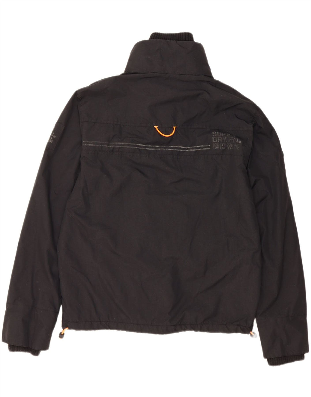 SUPERDRY Mens Windbreaker Jacket UK 40 Large Black Nylon