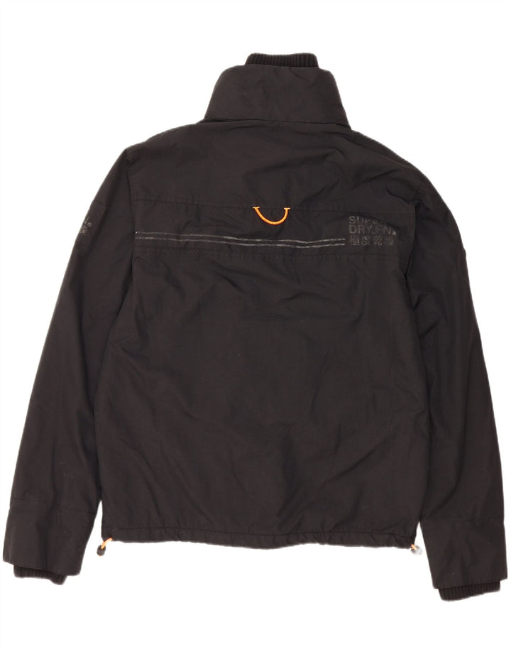 SUPERDRY Mens Windbreaker Jacket UK 40 Large Black Nylon