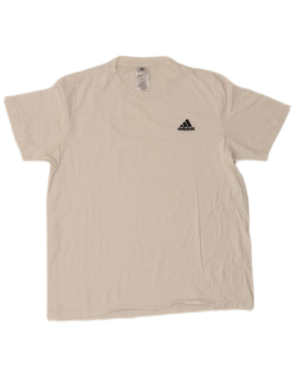 Adidas Mens T-Shirt Top Large White Cotton