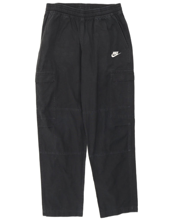 Nike Mens Straight Cargo Trousers Small W29 L28 Black Cotton