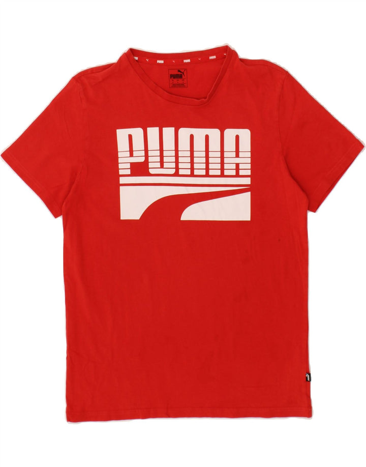 PUMA Mens Graphic T-Shirt Top Medium Red Cotton Vintage Puma and Second-Hand Puma from Messina Hembry 