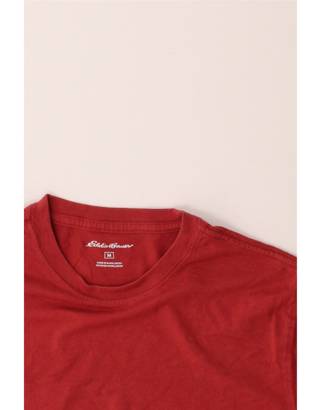 EDDIE BAUER Mens T-Shirt Top Medium Red Cotton Vintage Eddie Bauer and Second-Hand Eddie Bauer from Messina Hembry 