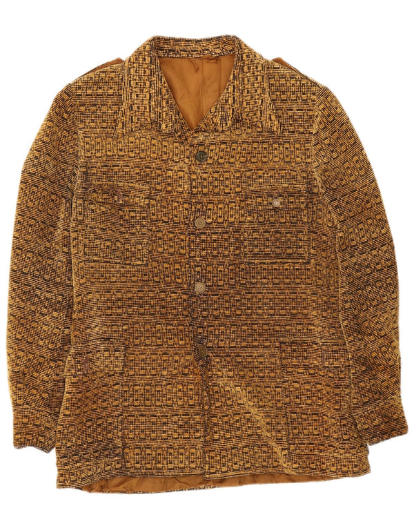 Giacca militare vintage da uomo UK 38 Beige medio geometrico