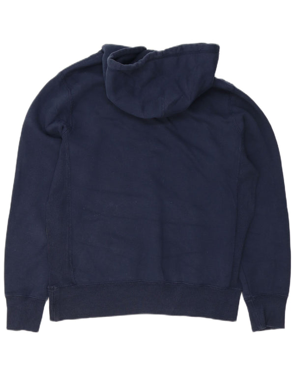 Nike Mens Hoodie Jumper Medium Navy Blue Cotton
