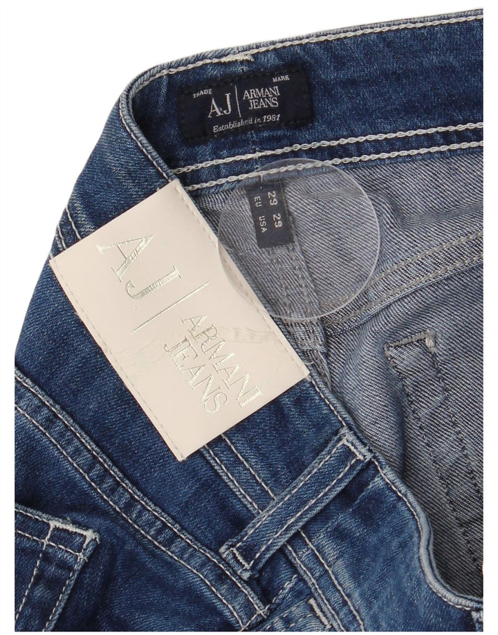 Armani Womens Slim Jeans W29 L32 Blue Cotton