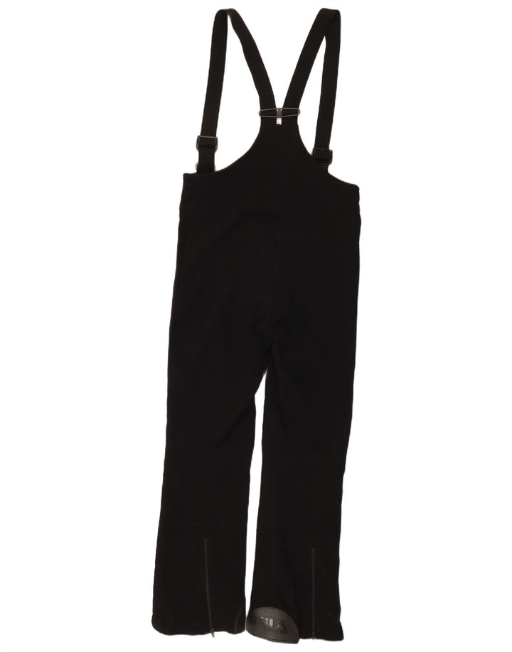 Fila Womens Graphic Dungarees Ski Trousers IT 46 Large  Black Polyamide