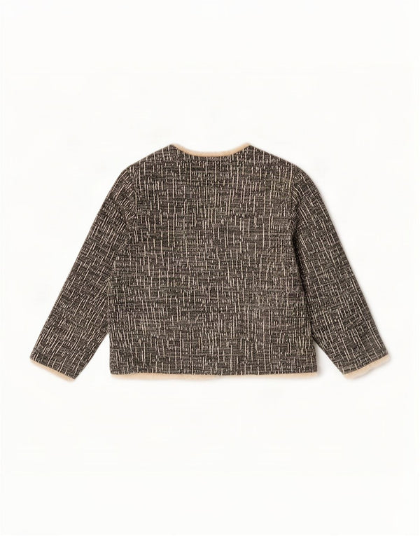 Marks & Spencer Dame 3/4-ærmet blazerjakke UK 14 Large Grå Flecked