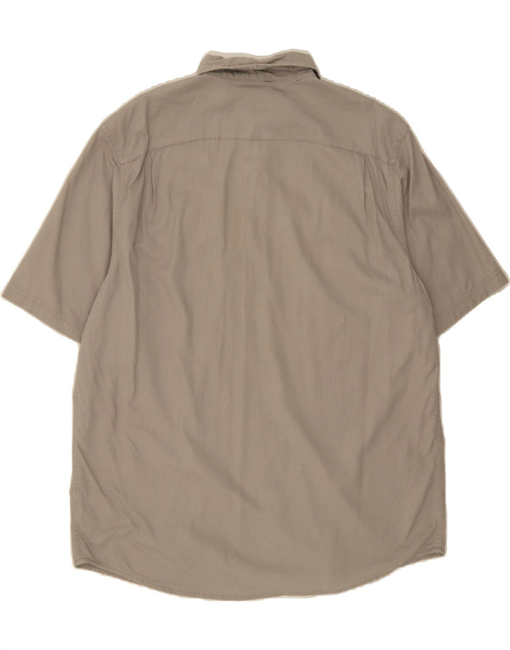 WRANGLER Mens Short Sleeve Shirt Large Grey Cotton Vintage Wrangler and Second-Hand Wrangler from Messina Hembry 