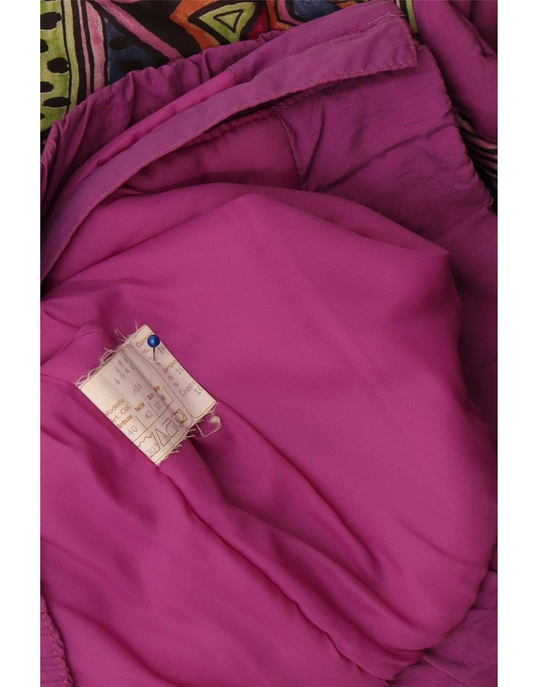 Vintage Womens Oversized Windbreaker Jacket UK 12 Medium Purple Geometric
