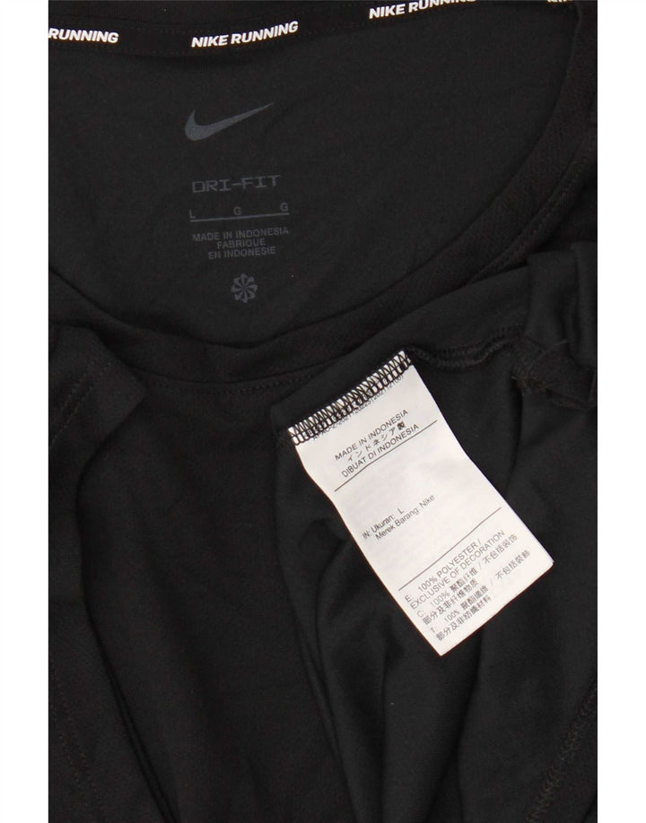 Nike Hommes Dri Fit T-Shirt Haut Large Noir Polyester