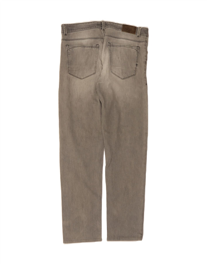 TRUSSARDI Womens Straight Jeans W33 L32 Grey Cotton Vintage Trussardi and Second-Hand Trussardi from Messina Hembry 