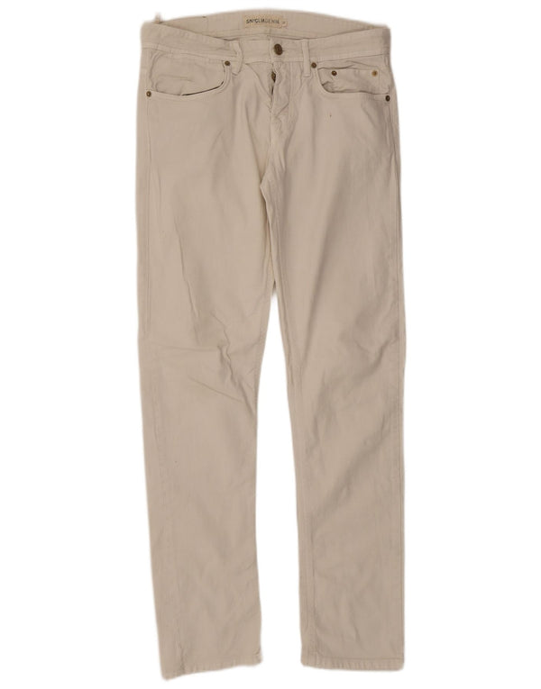 SIVIGLIA Womens Slim Jeans W33 L33 White Cotton