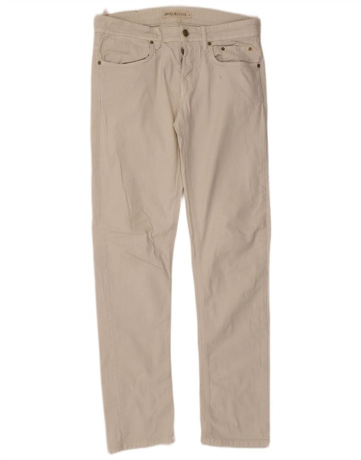 SIVIGLIA Womens Slim Jeans W33 L33 White Cotton