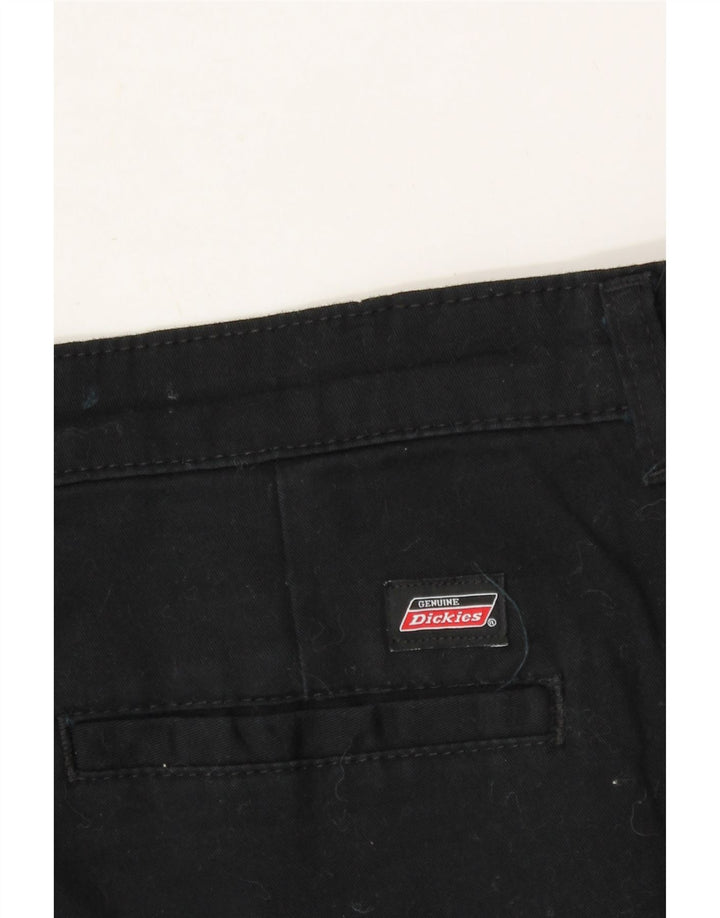 DICKIES Womens Straight Cropped Trousers W34 L27  Black Vintage Dickies and Second-Hand Dickies from Messina Hembry 