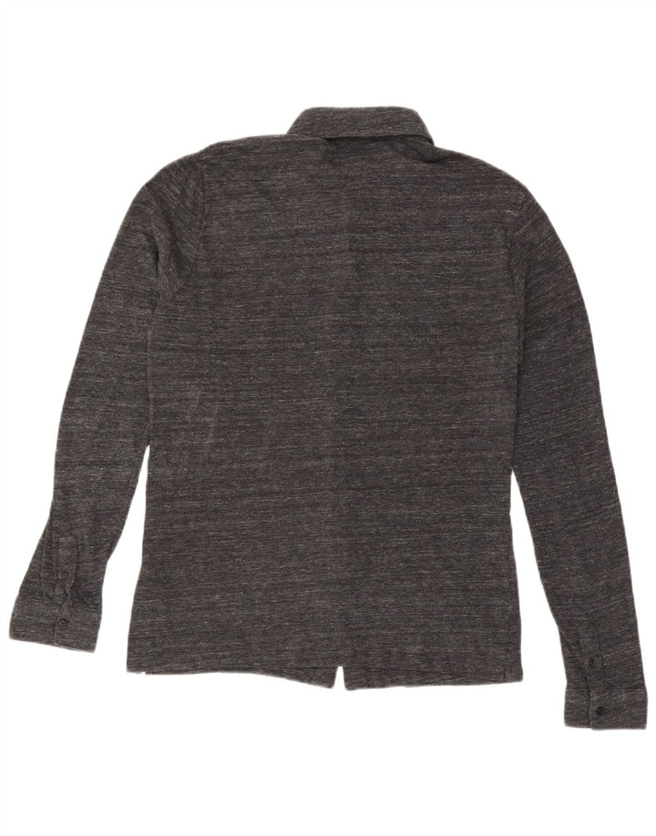 Reiss Mens Shirt Medium Grey Flecked Cotton