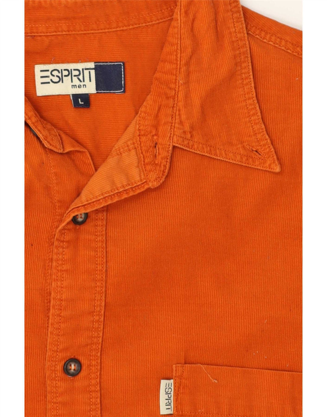 Camisa de pana Esprit para hombre, talla grande, naranja