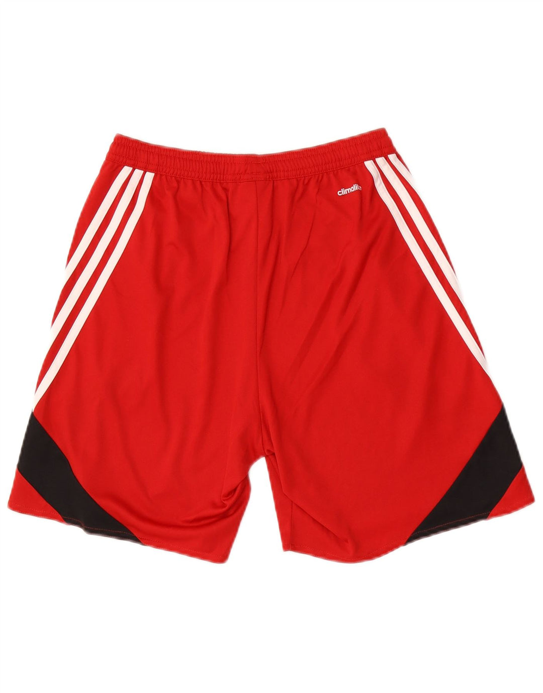 Adidas Mens Climalite Sport Shorts Small Red Colourblock Polyester