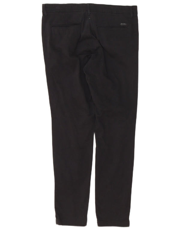 Jack & Jones Mens Skinny Chino Trousers W34 L32 Black Cotton