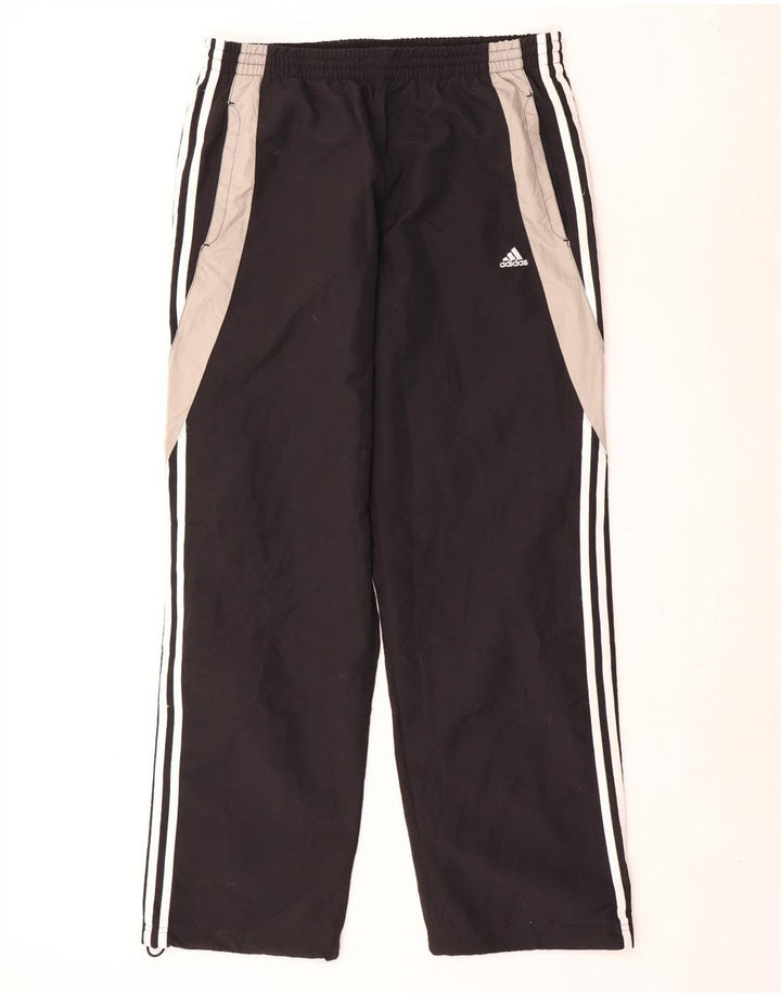 Adidas Mens Tracksuit Trousers Large Black Colourblock Polyester
