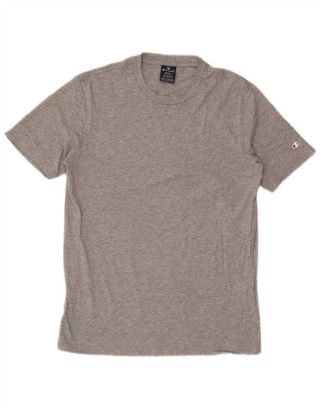Champion Mens T-Shirt Top Small Grey Cotton