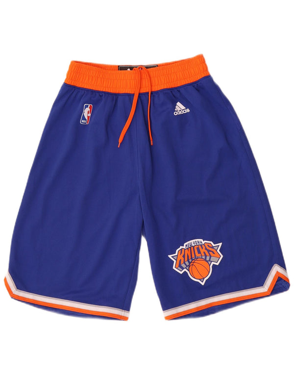 Adidas New York Knicks Sportshorts für Herren, Größe S, blau, Farbblock-Polyester