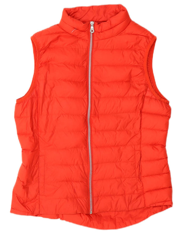 Marks & Spencer Dame Hætte Polstret Gilet UK 12 Medium Rød Polyamid