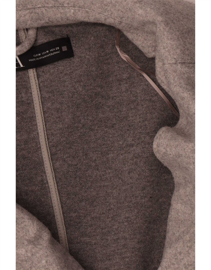 Blazer pentru femei Zara UK 14 Medium Gri Poliester