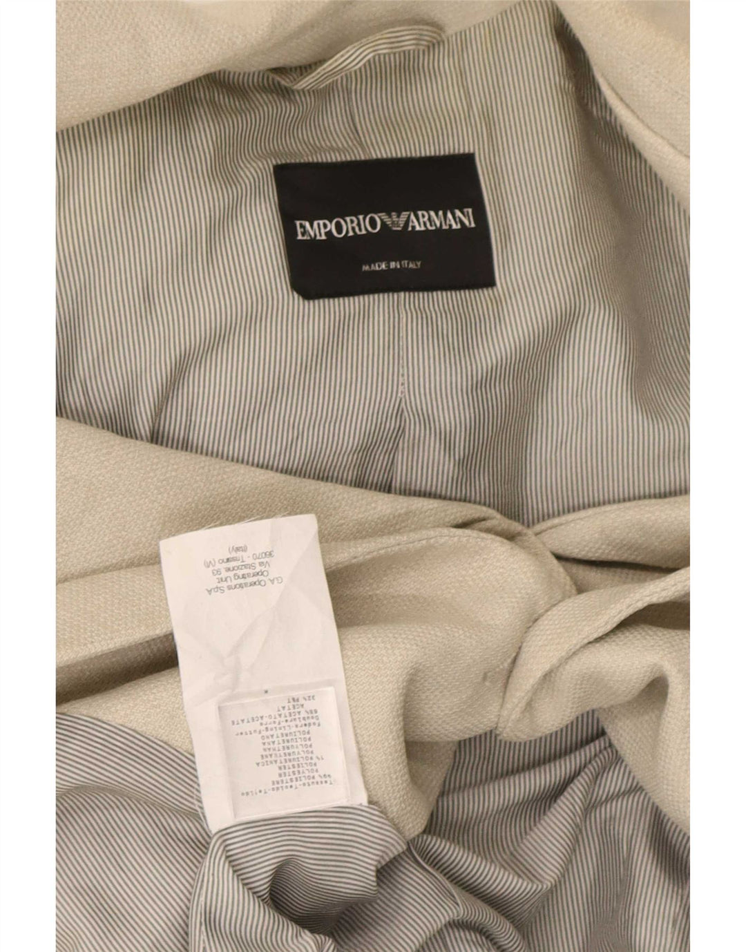 Emporio Armani Chaqueta tipo blazer de 2 botones para mujer IT 40 Poliéster gris pequeño