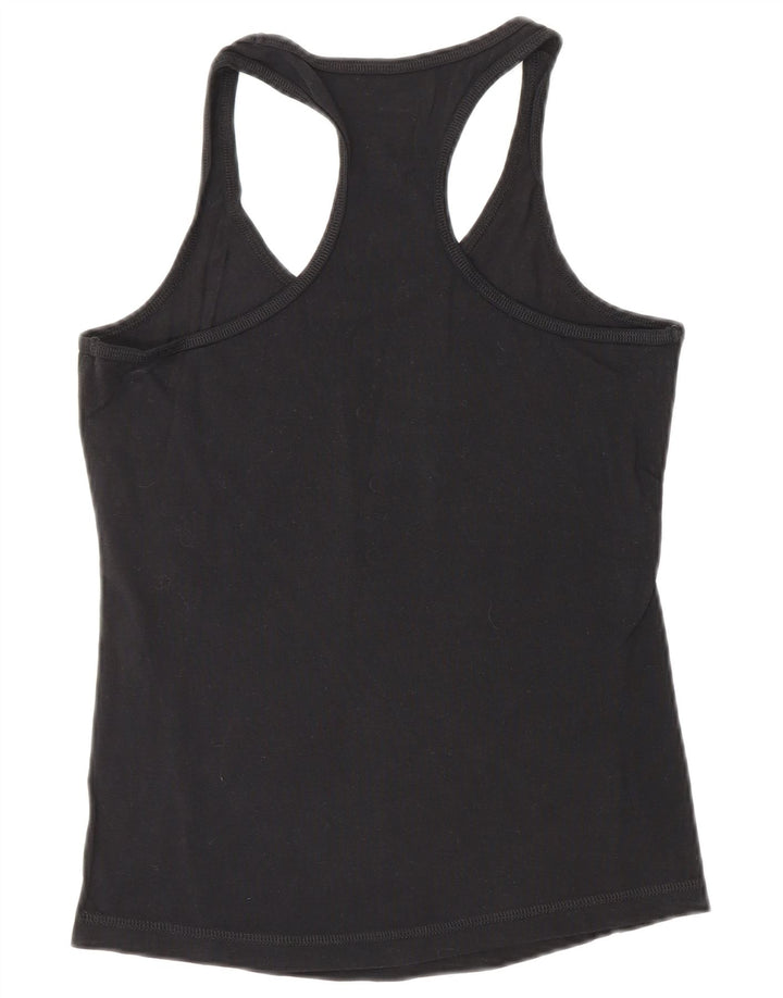 CHAMPION Womens Graphic Vest Top UK 14 Large Black