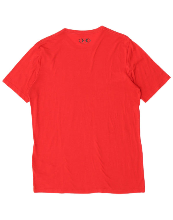 Under Armour Herre grafisk T-shirt Top Medium Rød Bomuld