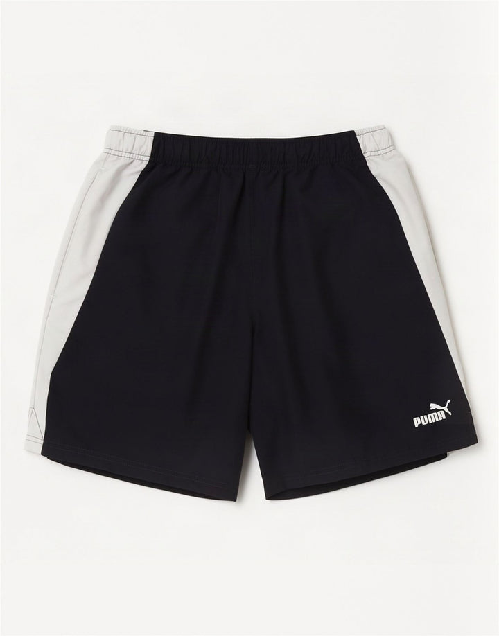 Puma Mens Sport Shorts Medium Navy Blue Colourblock Polyester