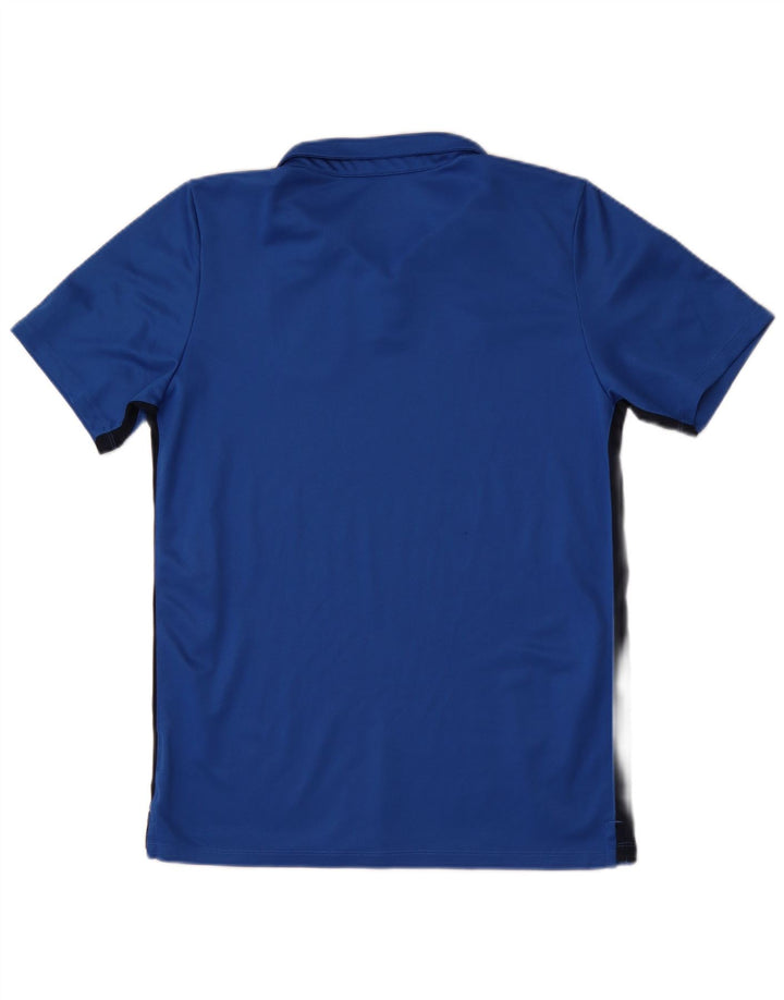 Nike Mens Calcio Graphic Polo Shirt Large Blue Colourblock Polyester