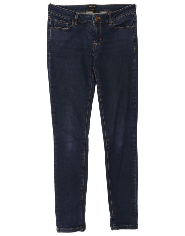 Massimo Dutti Damen Skinny Jeans EU 38 Small W28 L30 Marineblau Baumwolle