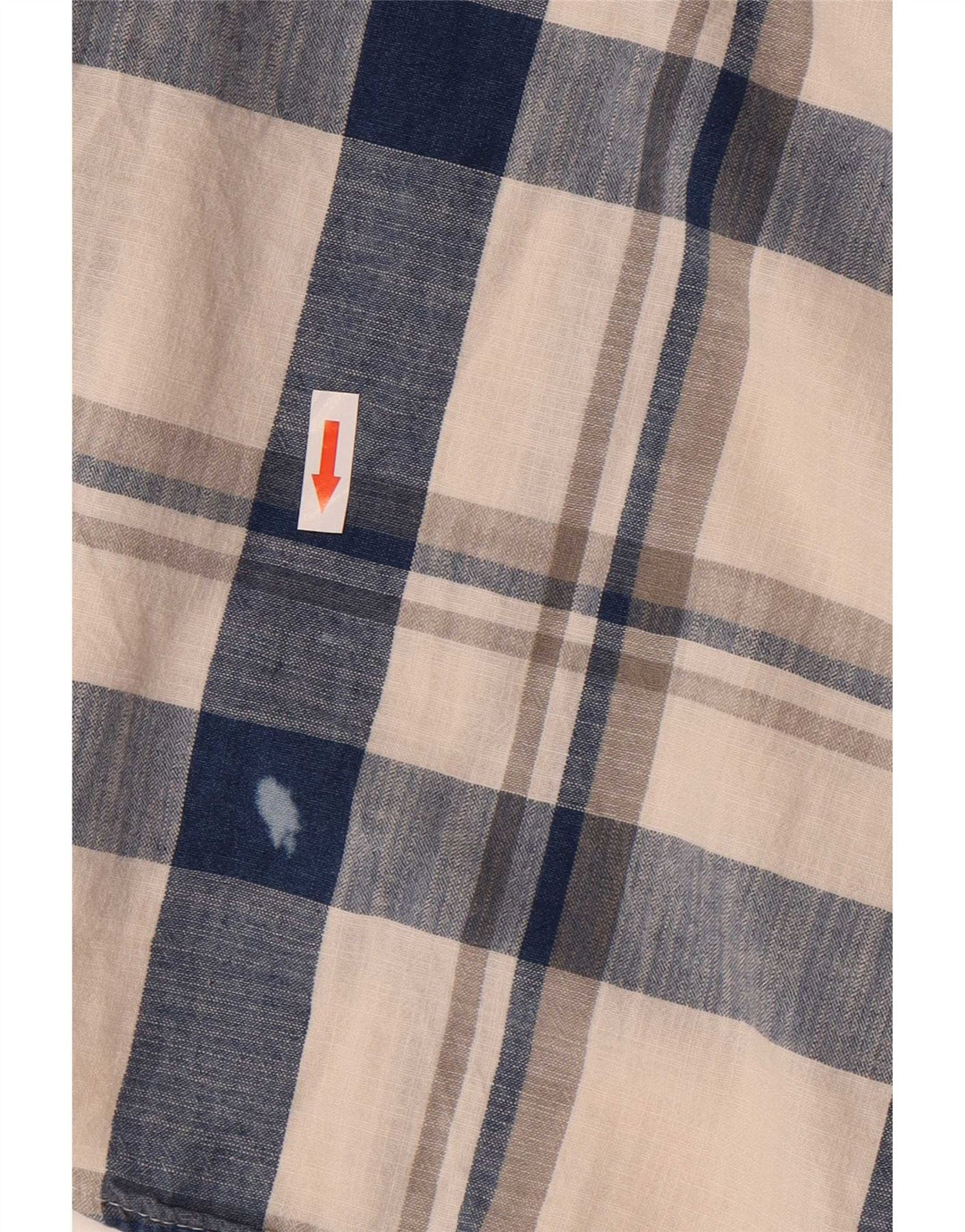 Camisa Wrangler Hombre Grande Beige Cuadros Algodón